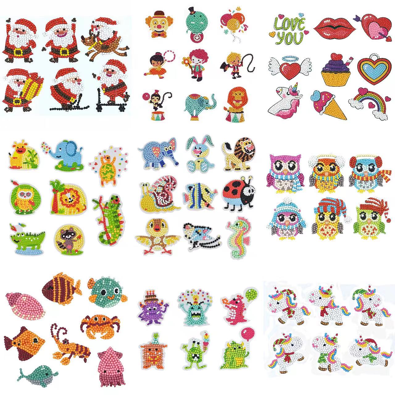 Resin Art Kit - Diamond Painting Stickers 5D DIY Cartoon