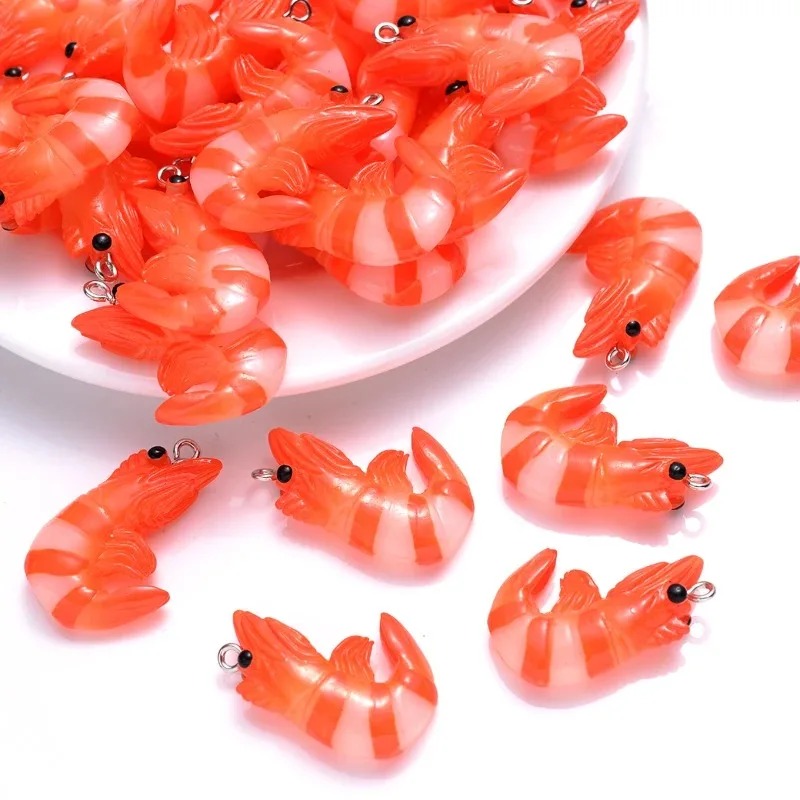 Resin Art Box - 10Pcs Acrylic Resin Cartoon Seafood Charms