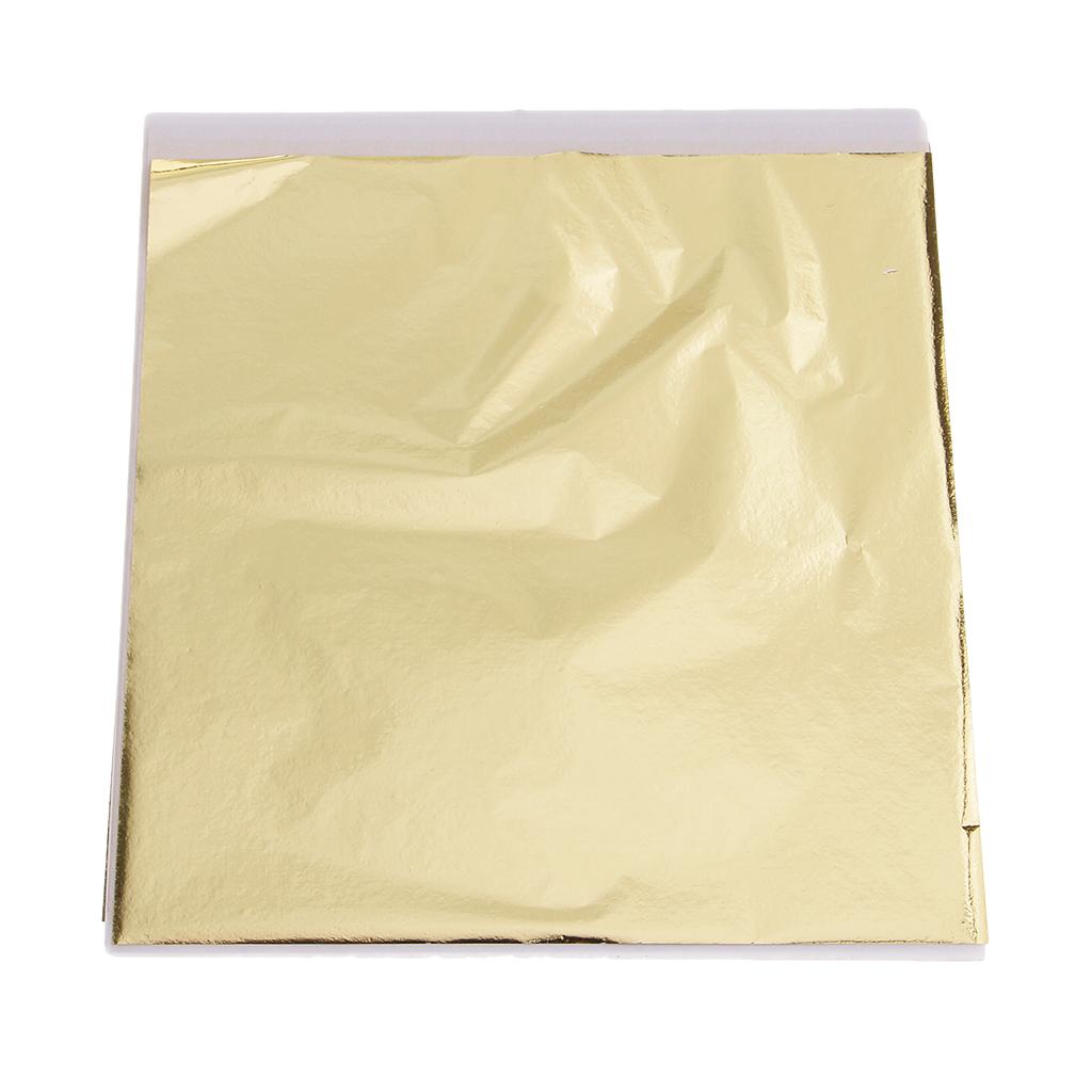 Gold Leaf Foil - 100x 14cm Gold Leaf Sheets Gilding