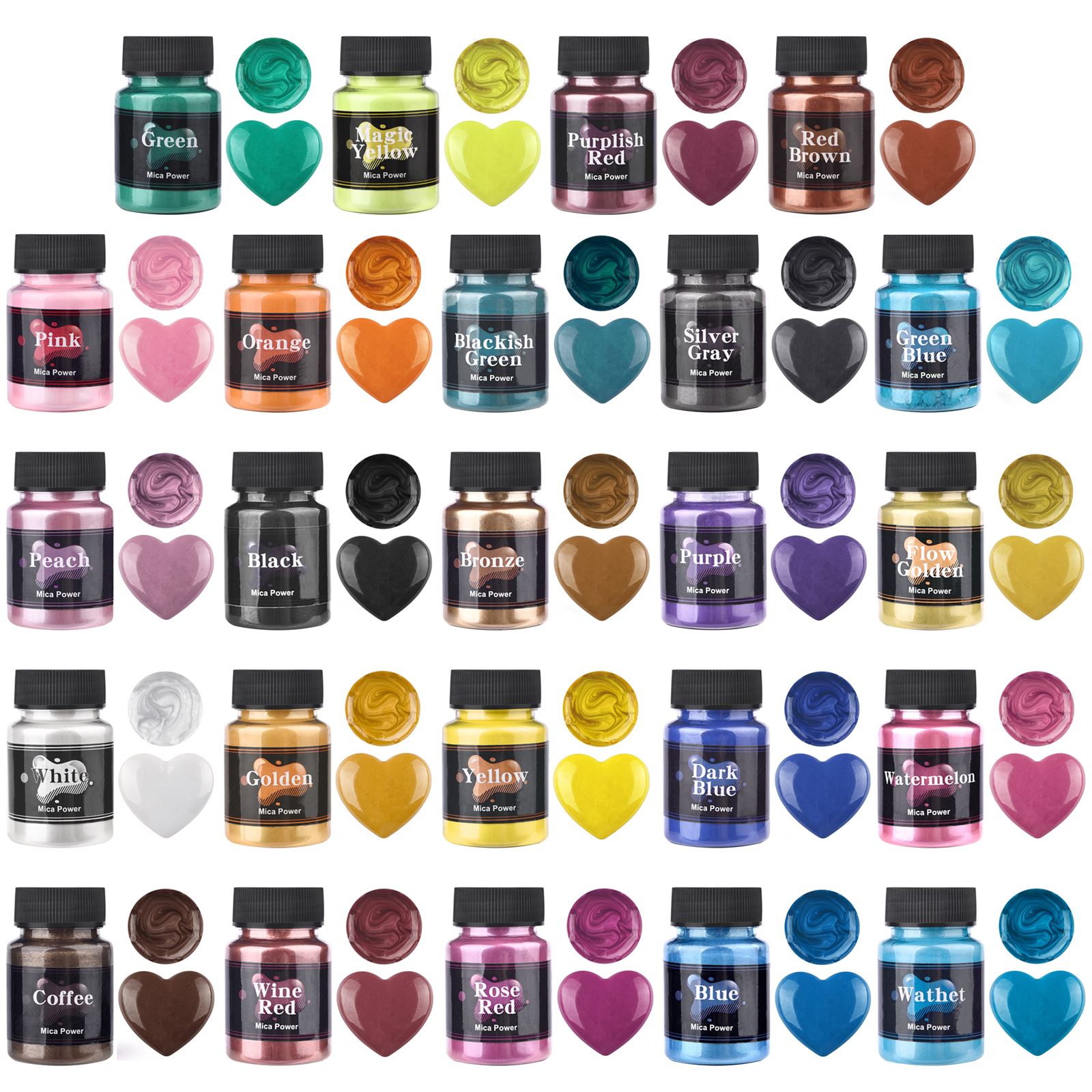 Resin Color Paste - 50ml 24 Colors Resin Pearl Powder