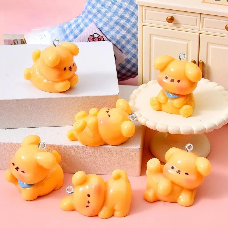 Resin Art Box - 10Pcs Cute Cartoon Dog Acrylic Resin