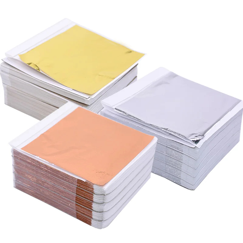 100Pcs Imitation Gold Sliver C - đánh giá và giá Gold Leaf Foil