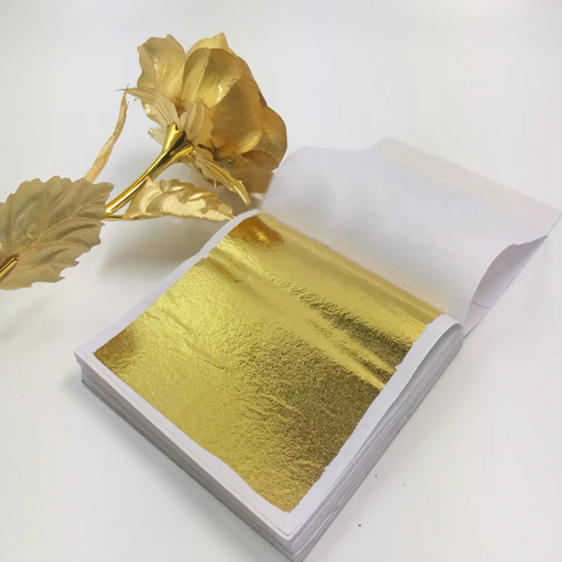 100Pcs Imitation Gold Sliver C - đánh giá và giá Gold Leaf Foil
