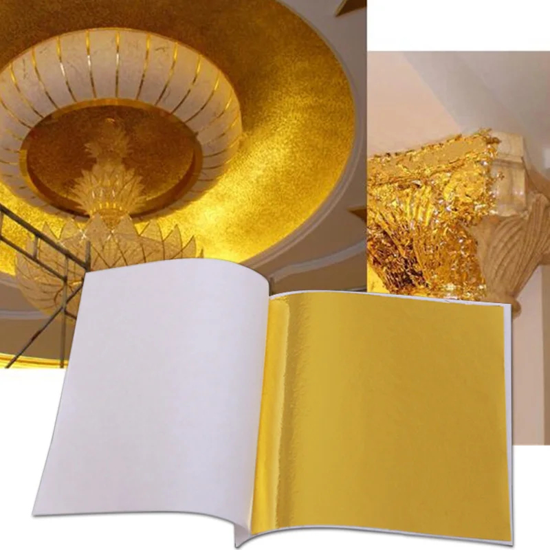 100Pcs Imitation Gold Sliver C - đánh giá và giá Gold Leaf Foil