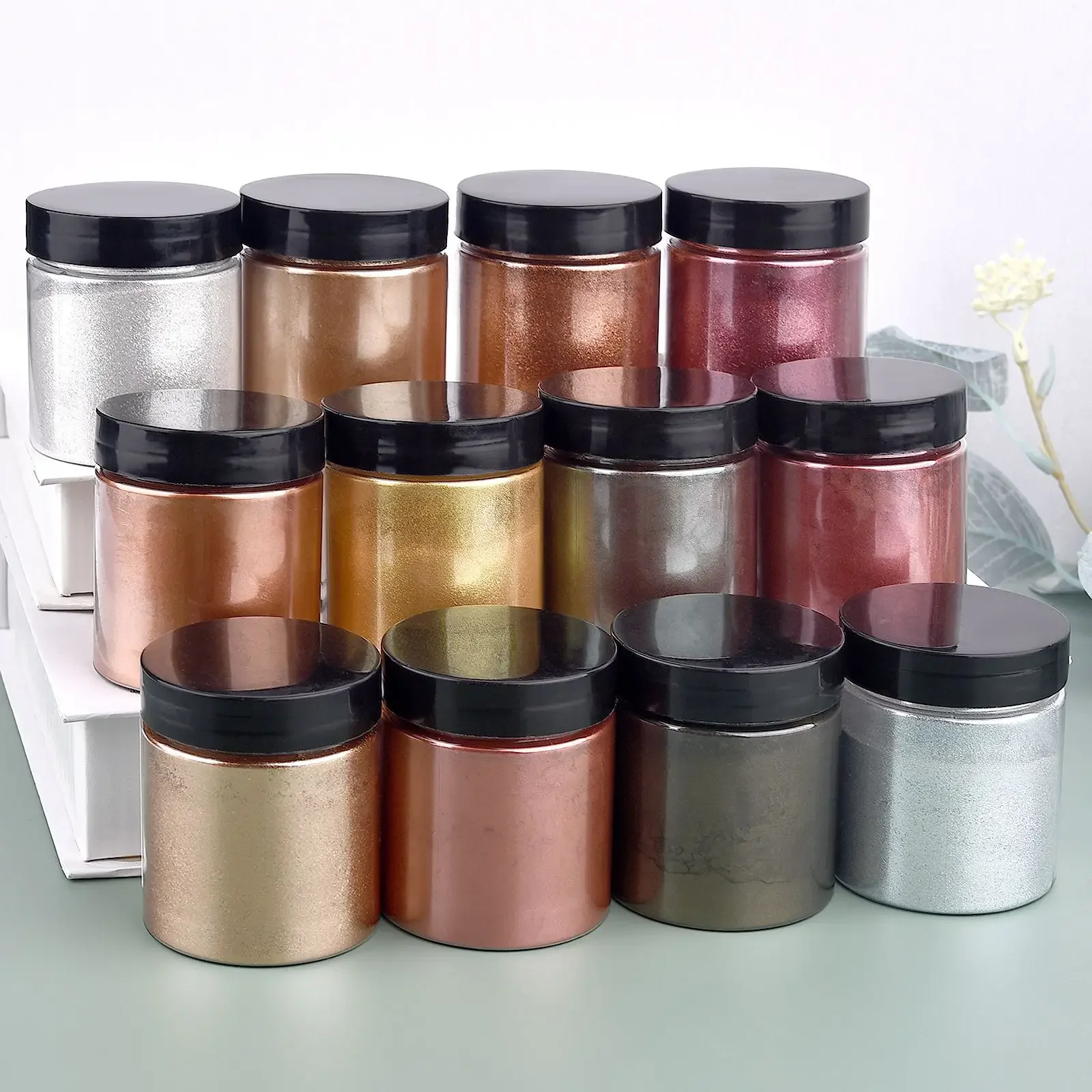 50g/Bottle Metallic Glitter Po - đánh giá và giá Resin Color Paste