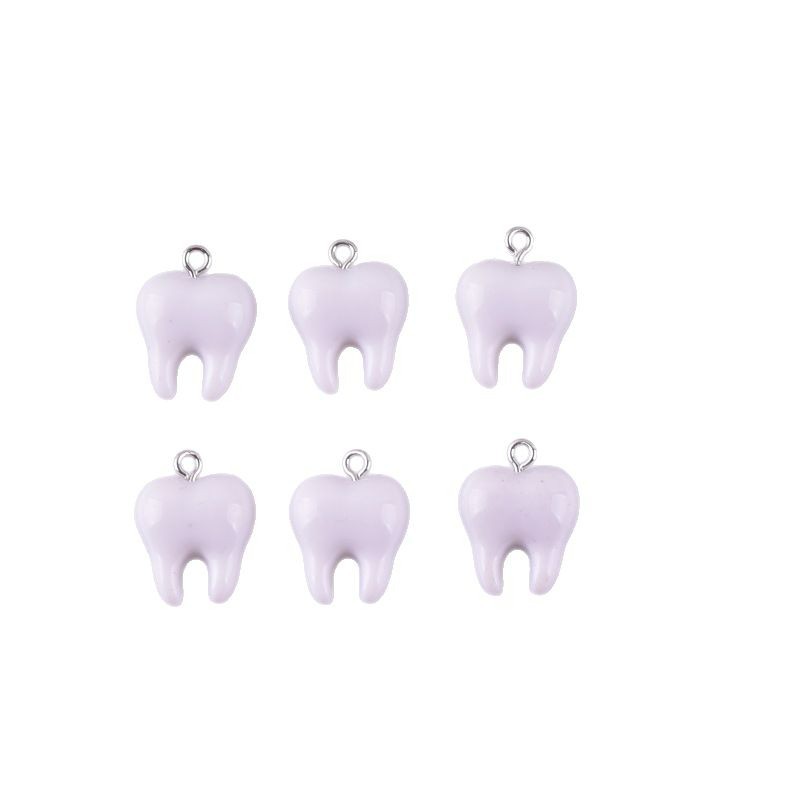 10pcs Cute White Teeth Resin P - đánh giá và giá Resin Art Box
