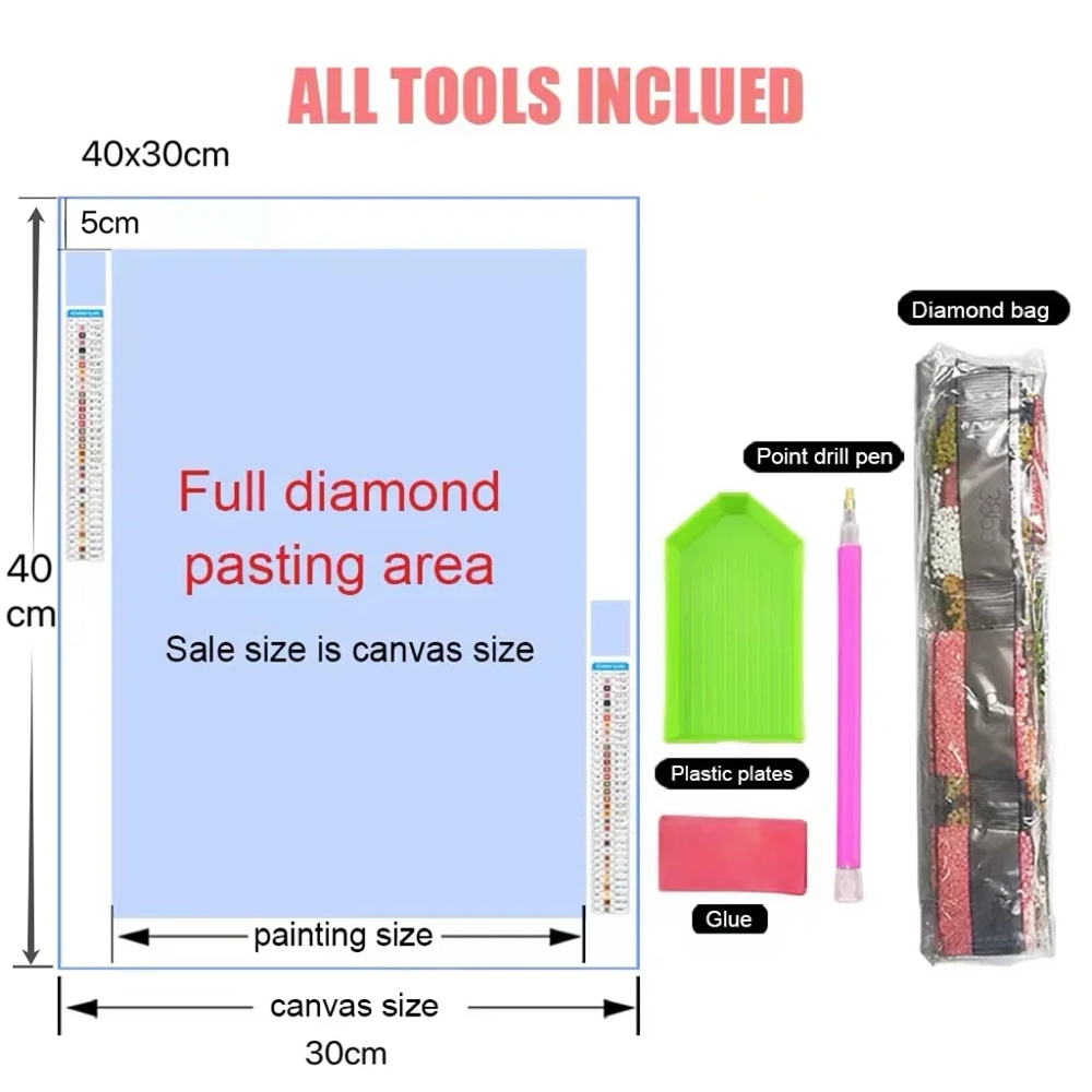 1pc frameless 5d DIY Diamond A - đánh giá và giá Resin Art Bali