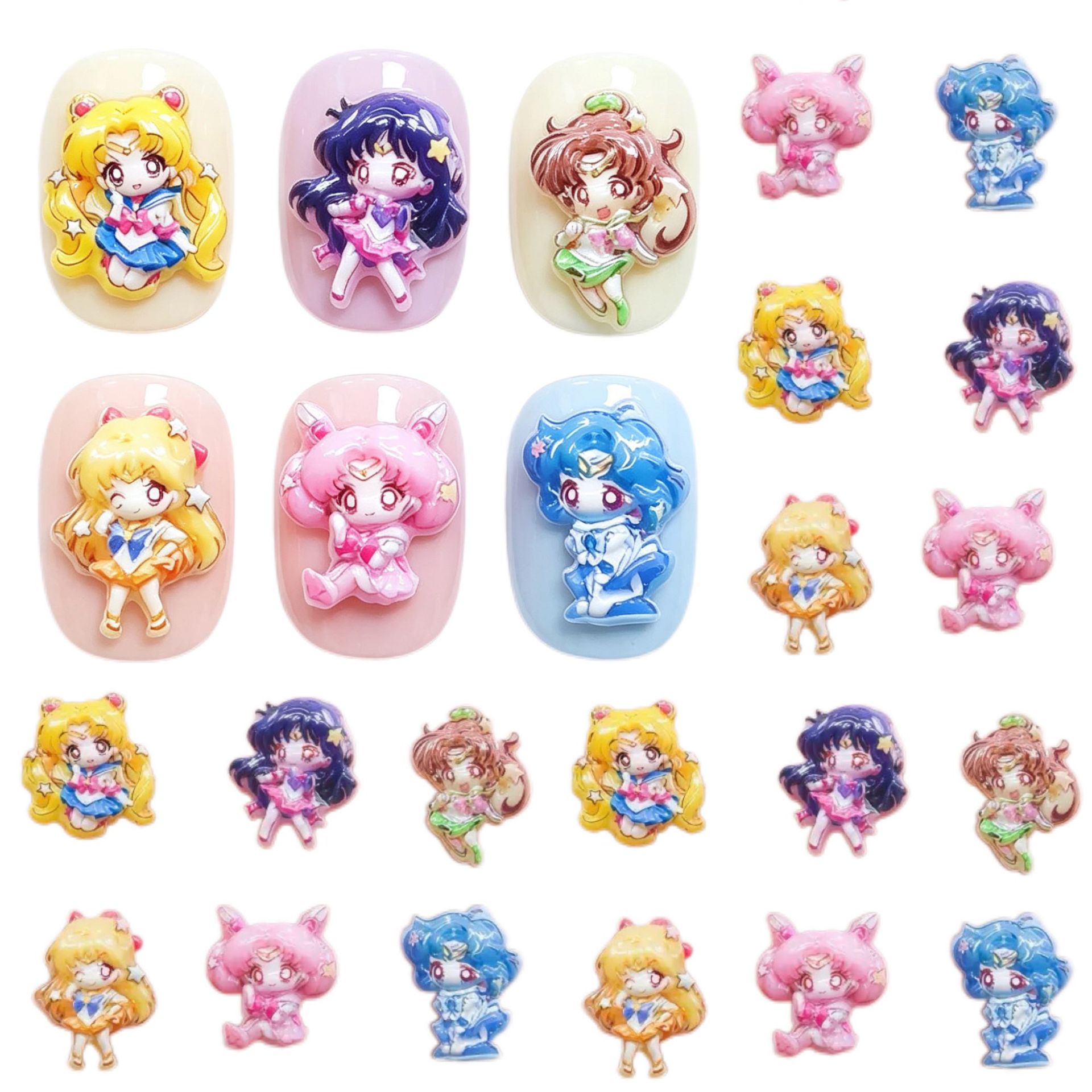 30/100pcs Cartoon for Sailor M - đánh giá và giá Resin Color Paste