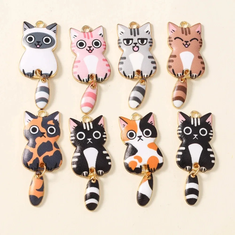 10Pcs 16×39mm Cute Cartoon Cat - đánh giá và giá Resin Art Box
