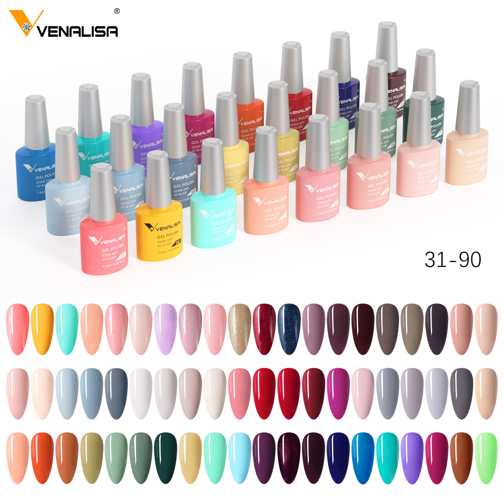 VENALISA Nail Gel Polish 7.5ml - đánh giá và giá Resin Art Training