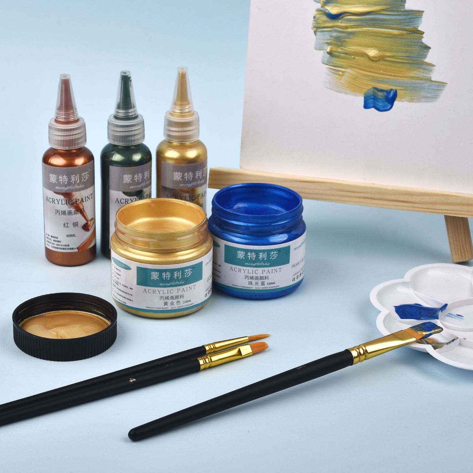 7 Colors 60ml/Bottle Metallic  - đánh giá và giá Resin Color Paste