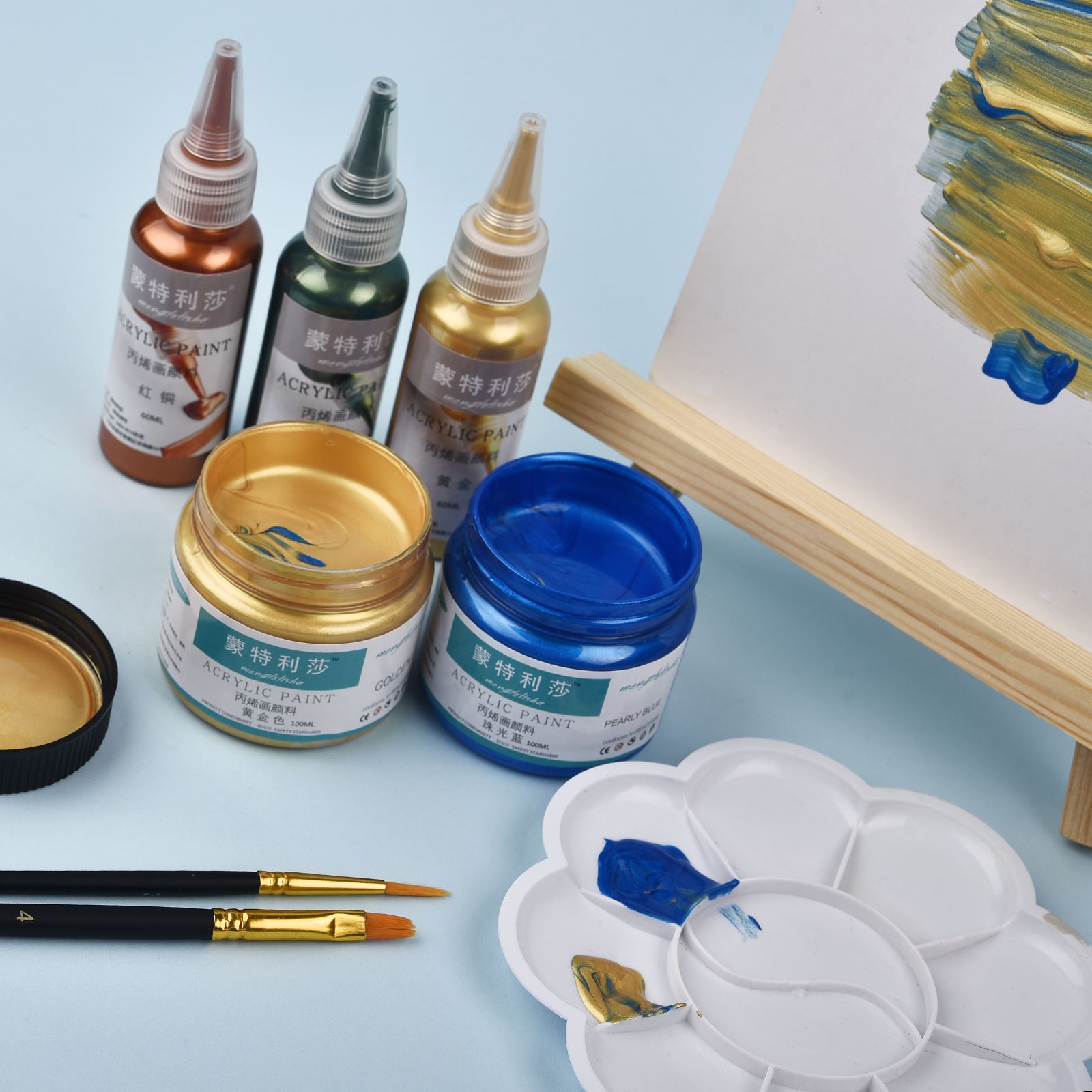 7 Colors 60ml/Bottle Metallic  - đánh giá và giá Resin Color Paste