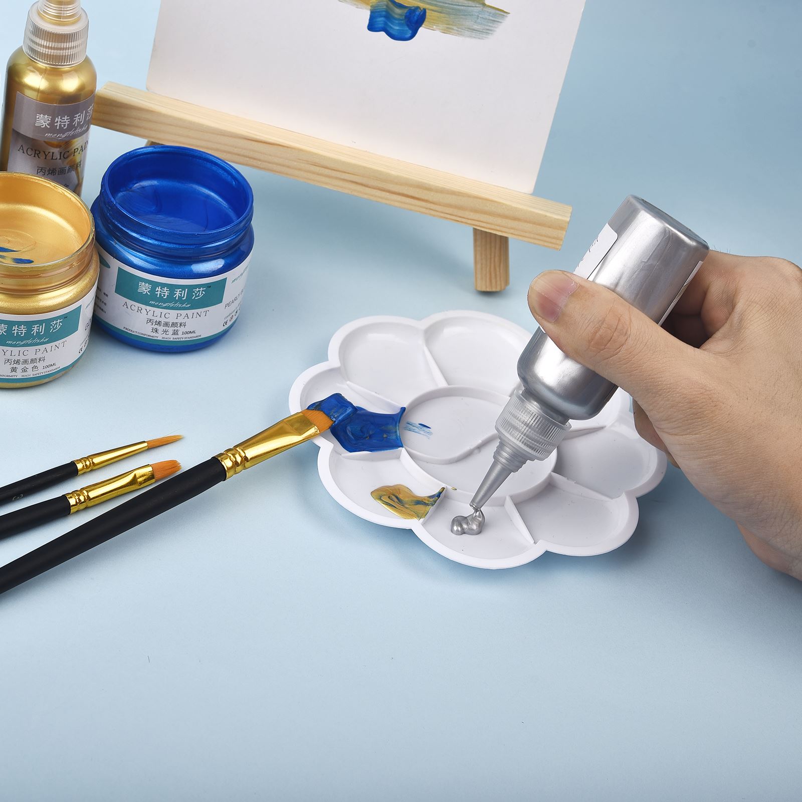 7 Colors 60ml/Bottle Metallic  - đánh giá và giá Resin Color Paste