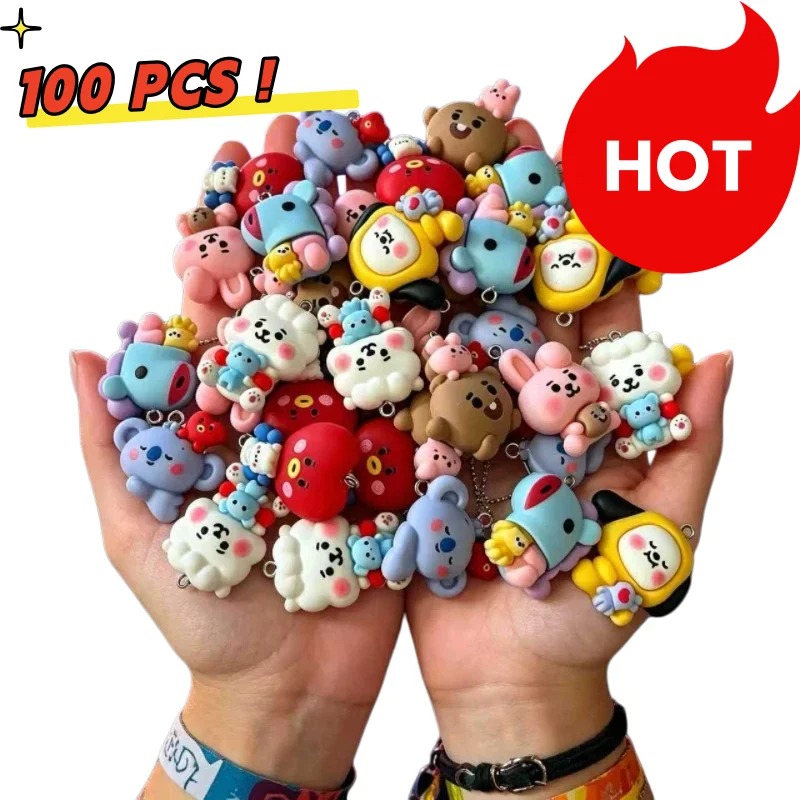 7pcs BT21 Resin Cartoon Charm  - đánh giá và giá Resin Art Box