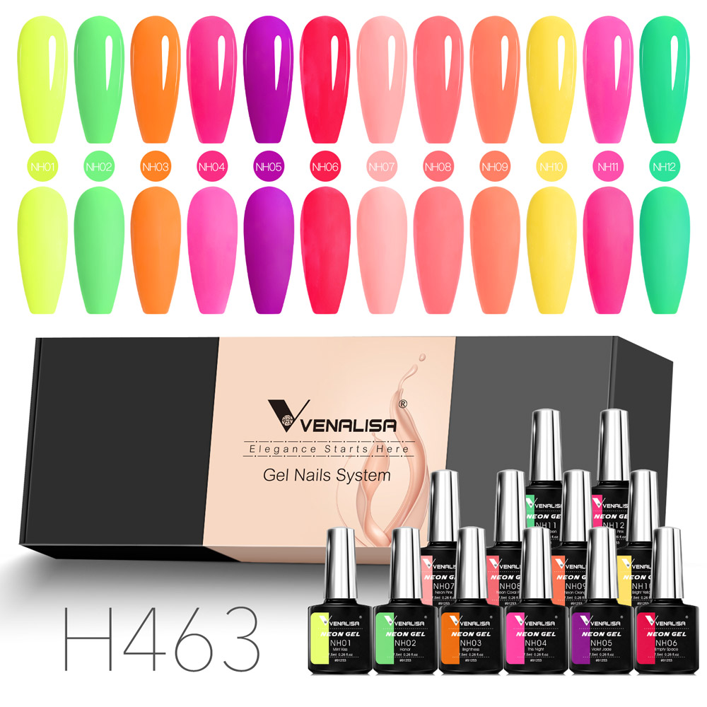 VENALISA Neon Gel Nail Polish  - đánh giá và giá Resin Art Training