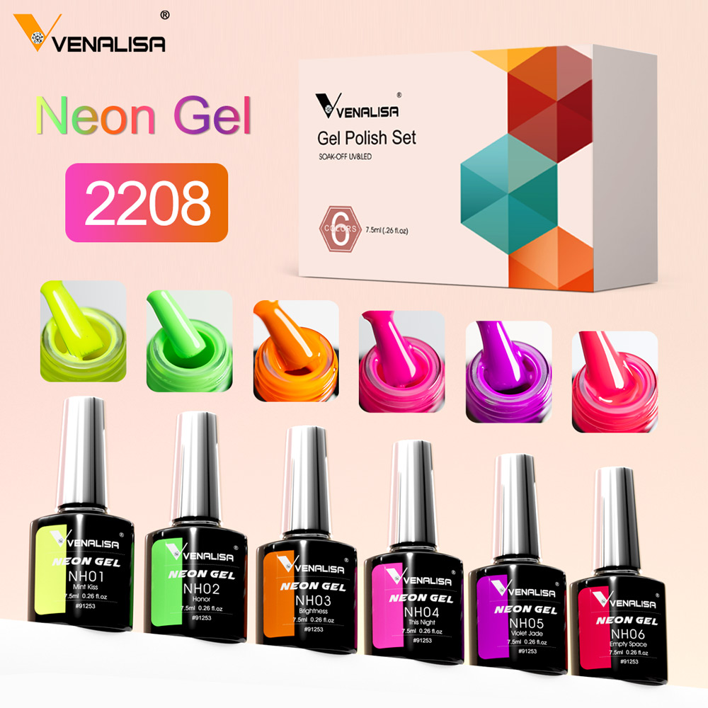 VENALISA Neon Gel Nail Polish  - đánh giá và giá Resin Art Training
