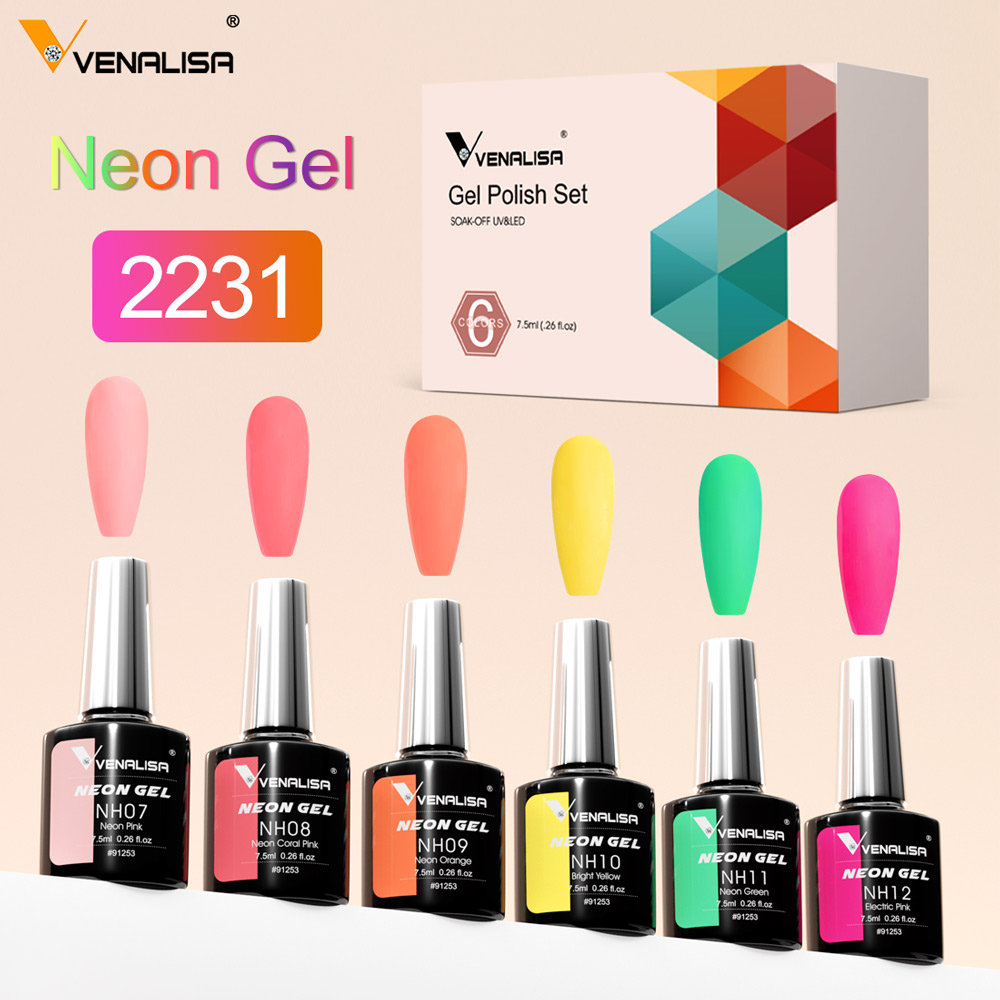 VENALISA Neon Gel Nail Polish  - đánh giá và giá Resin Art Training